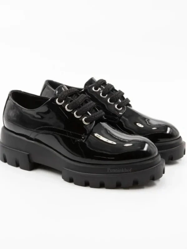 AGL loafers MAXINE LACE UP D756027 Black