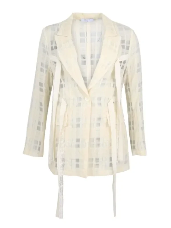 Beatrice B blazers 21FE3782RS71 Cream White