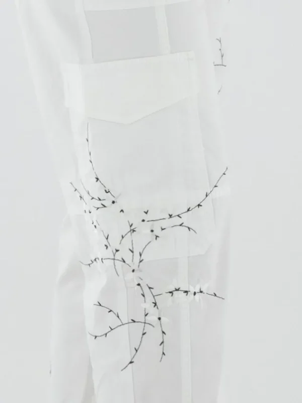 Cambio trousers 7644-0319-04 KARO STICKEREI White