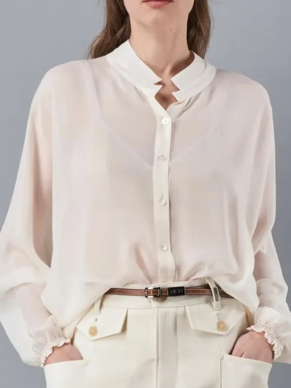High blouses MANON 750762 Cream White
