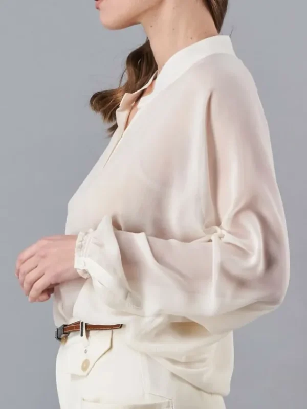 High blouses MANON 750762 Cream White