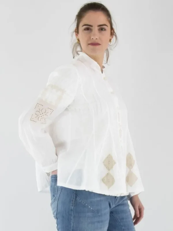 High blouses SEQUENTIAL 730449 White