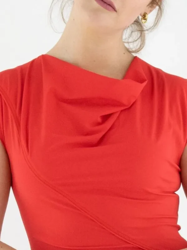 High dresses DARING S21791 Red