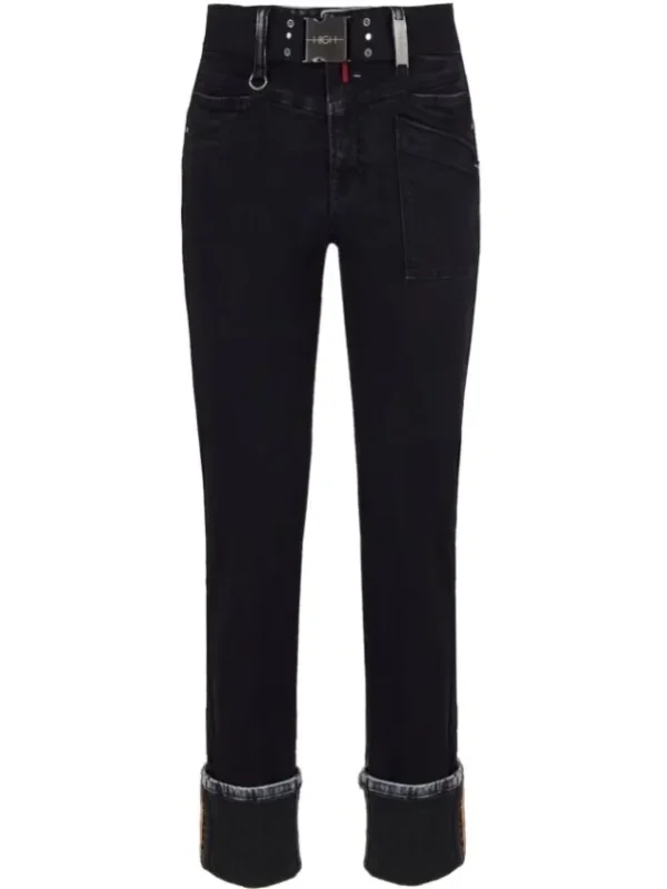 High jeans ELONGATE 702982 Black