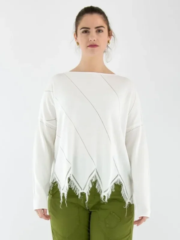High pullovers CABARET 751616 Cream White