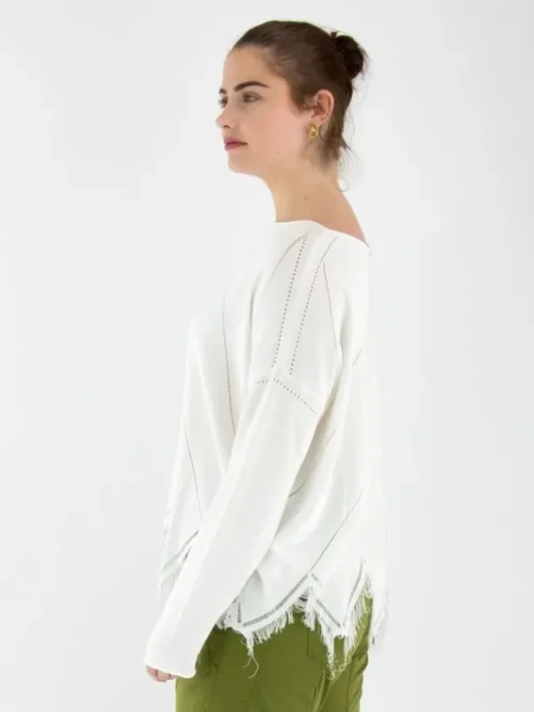 High pullovers CABARET 751616 Cream White
