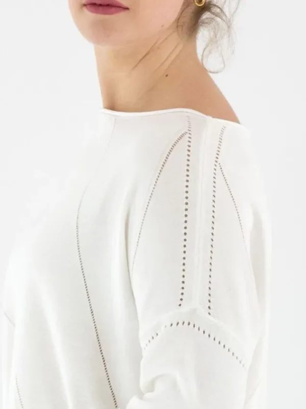 High pullovers CABARET 751616 Cream White