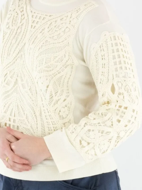 High pullovers COMMENDABLE 951023 Cream White