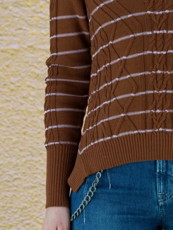 High pullovers REALIZE 751903 Brown