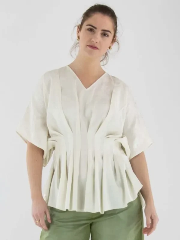 High shirts SHYNESS S52275 Cream White