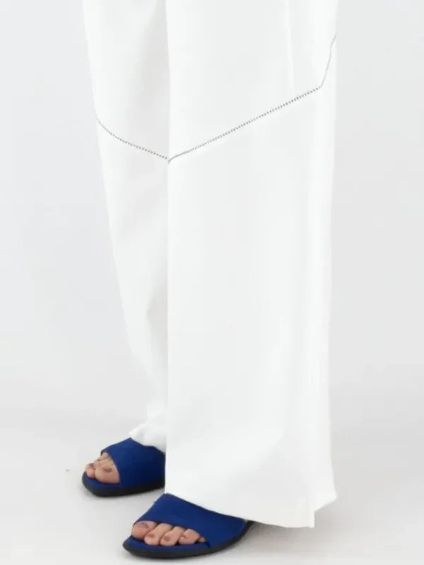 High trousers CREDIBILITY S01816 White