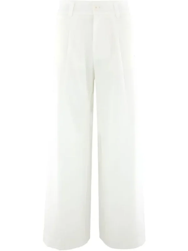 High trousers EXPERT S01810 Cream White