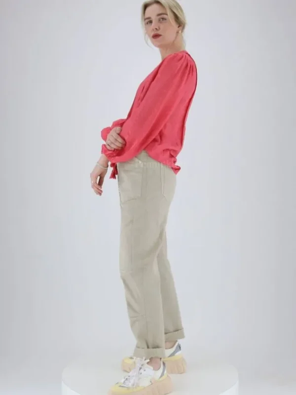 High trousers GO AHAED 702654 Beige