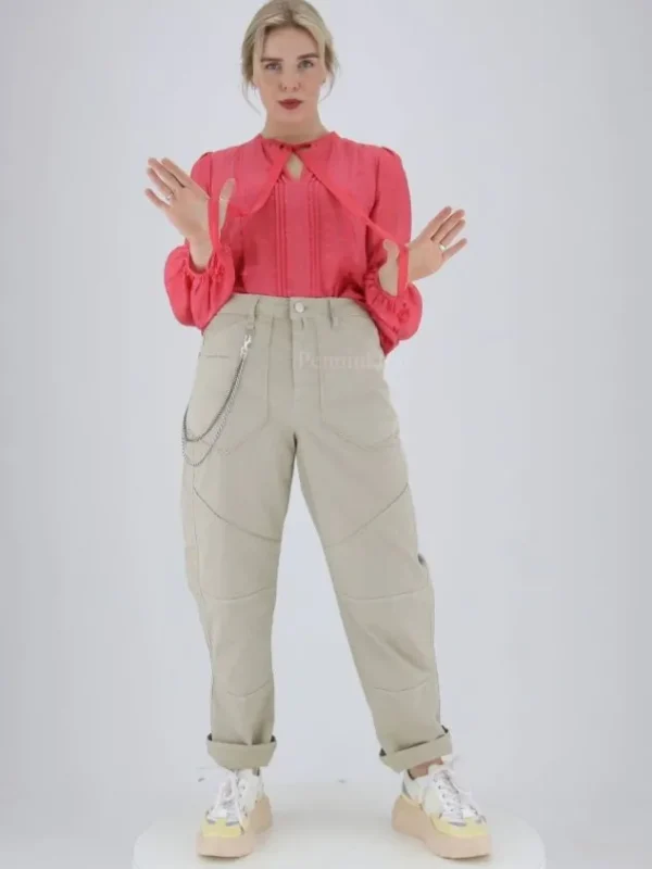 High trousers GO AHAED 702654 Beige