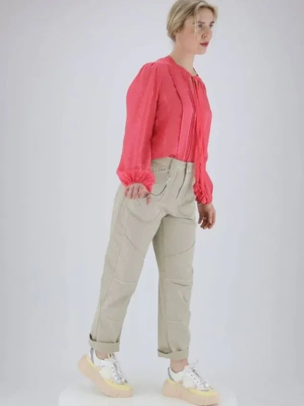 High trousers GO AHAED 702654 Beige