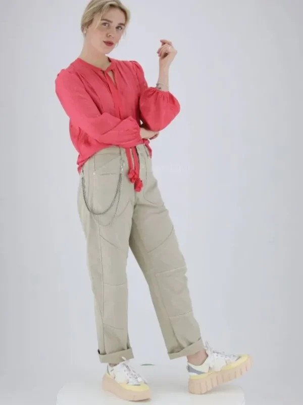 High trousers GO AHAED 702654 Beige
