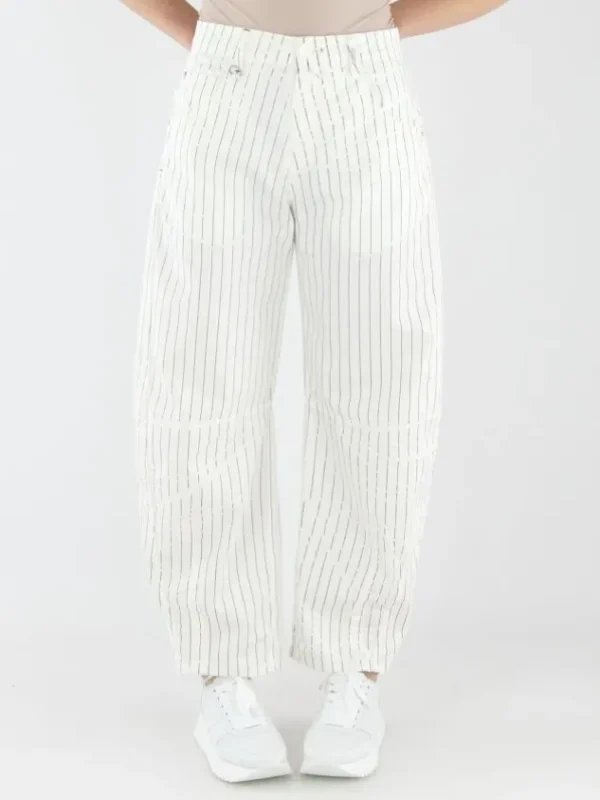 High trousers HAPPILY 702964 Cream White