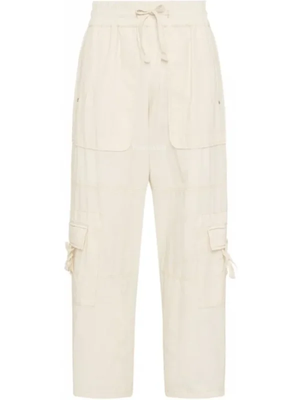 High trousers LAUNCH 702768 Cream White