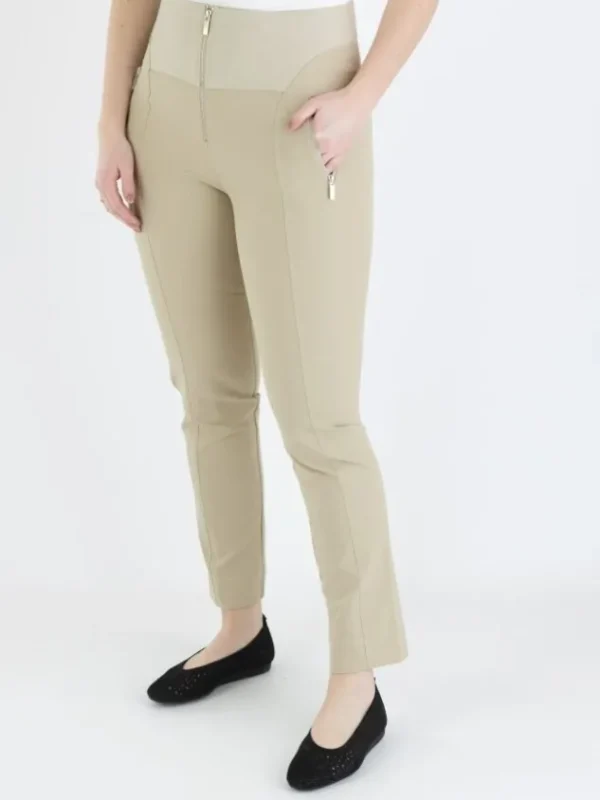 High trousers MINIMALIST S01764 Beige