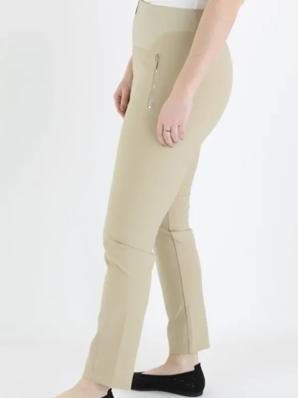 High trousers MINIMALIST S01764 Beige