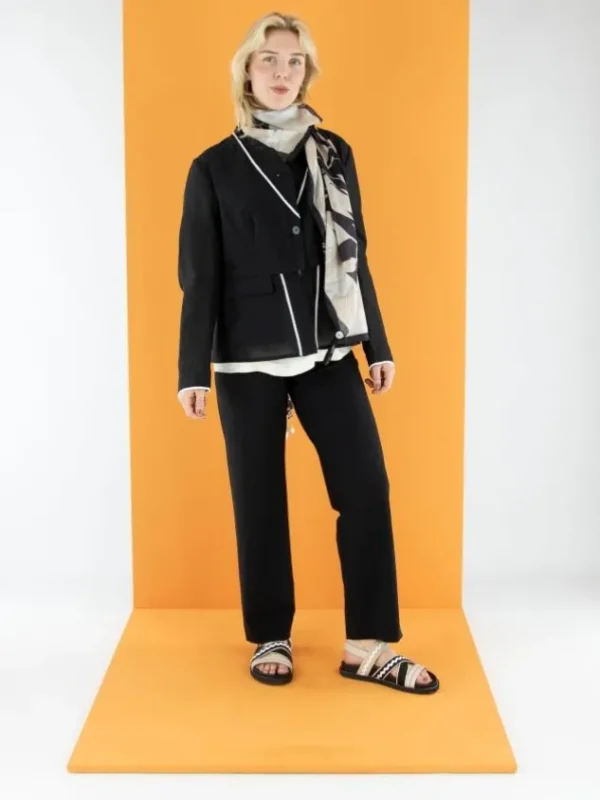High trousers PROCEED S01819 Black