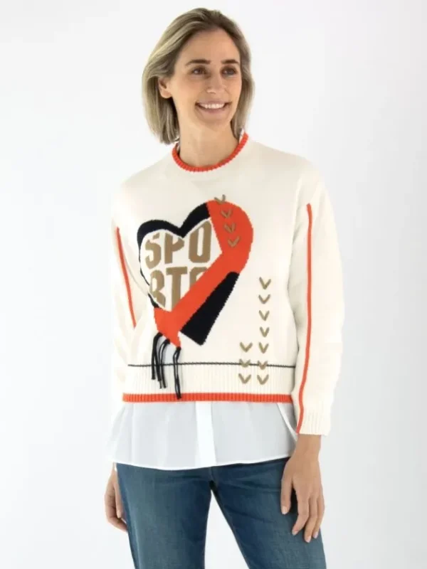 Marc Cain pullovers YS 41.09 M50 Cream White