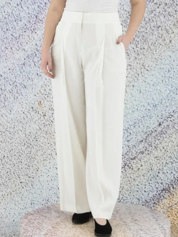 Marc Cain trousers UC 81.42 W47 Cream White