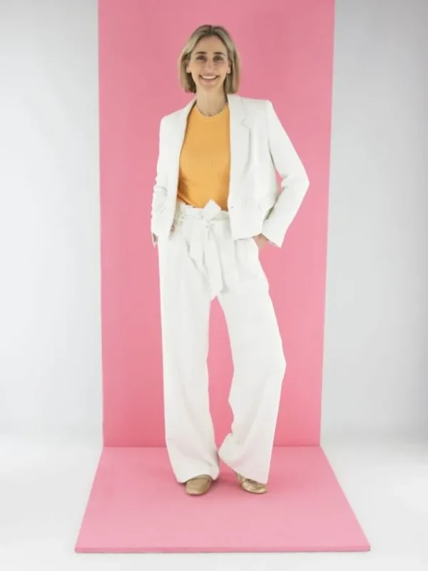 Marc Cain trousers YC 81.24 W03 Cream White
