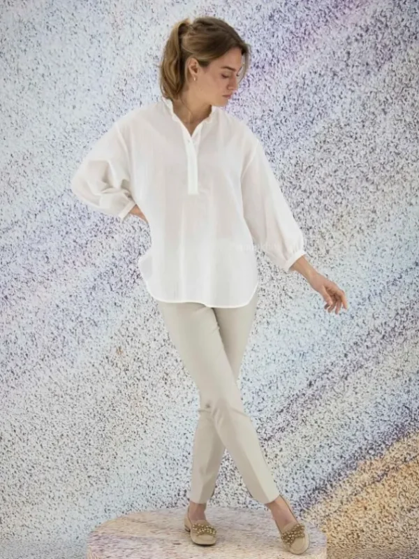 Peserico blouses S06203 02881 Cream White