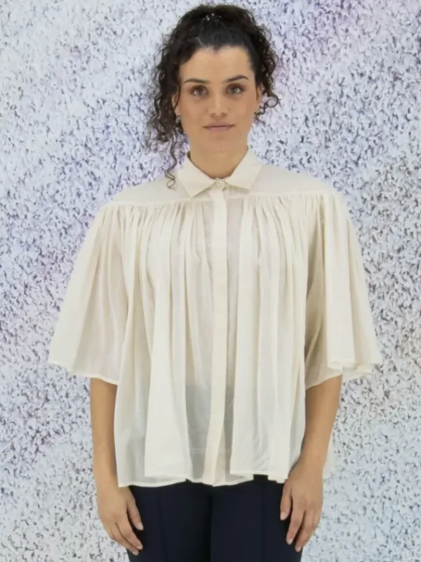 Peserico blouses S016197L1 00481 Cream White