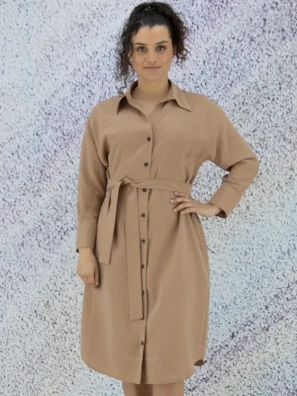 Peserico dresses S02108A 01504 Camel