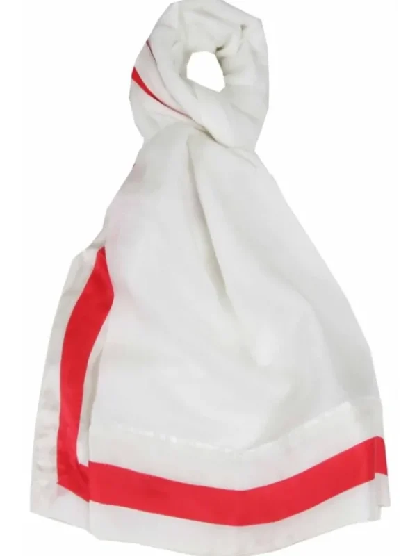 Stroke scarves 724S168 Cream White